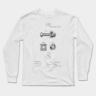 Nut lock Vintage Patent Hand Drawing Long Sleeve T-Shirt